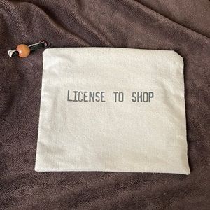 License to shop purse pouch